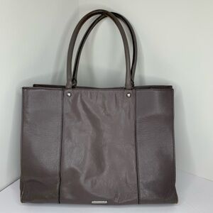 Rebecca Minkoff Mab Gray Taupe Soft Leather Double Handle Office Bag